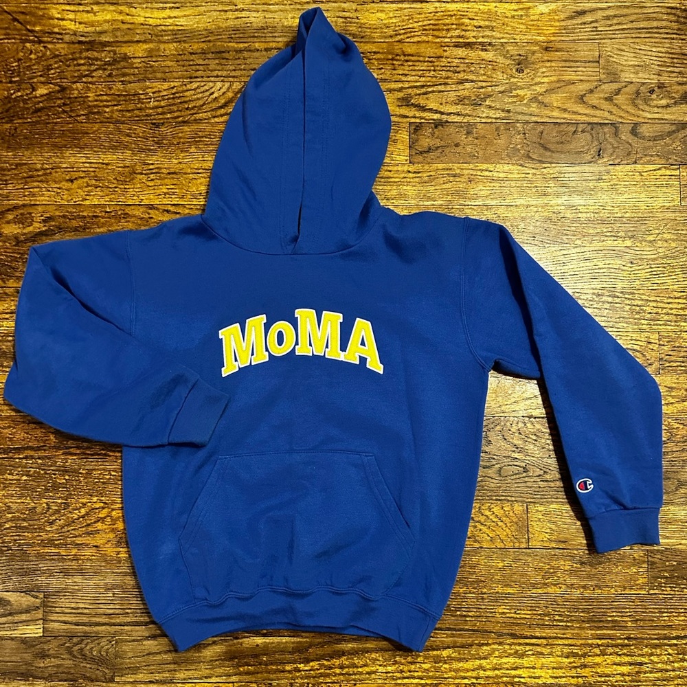 Light Worn, Rare Kids Boy or Girl MoMA Royal Blue Hoodie - Size 10/12